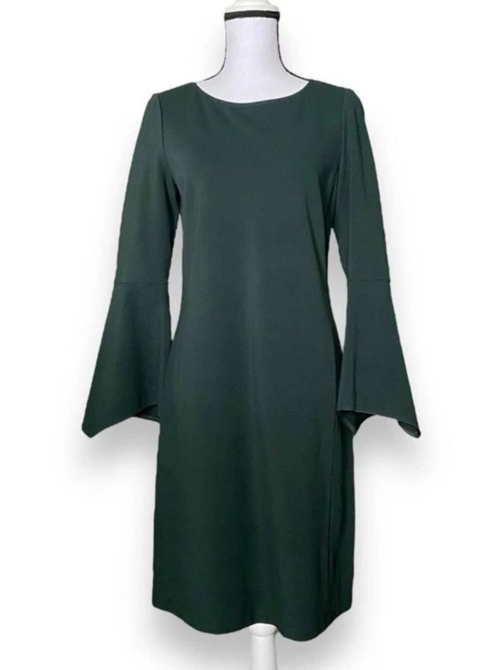 Lafayette 148 New York Spruce Bell-Sleeve Sheath Dress M